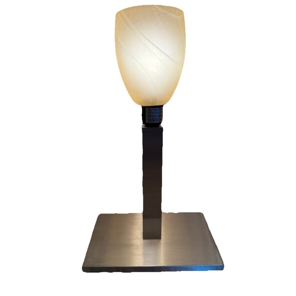 IKEA TOMELILLA Table lamp, nickel plated/white, 17"H Decor Silver tone Base